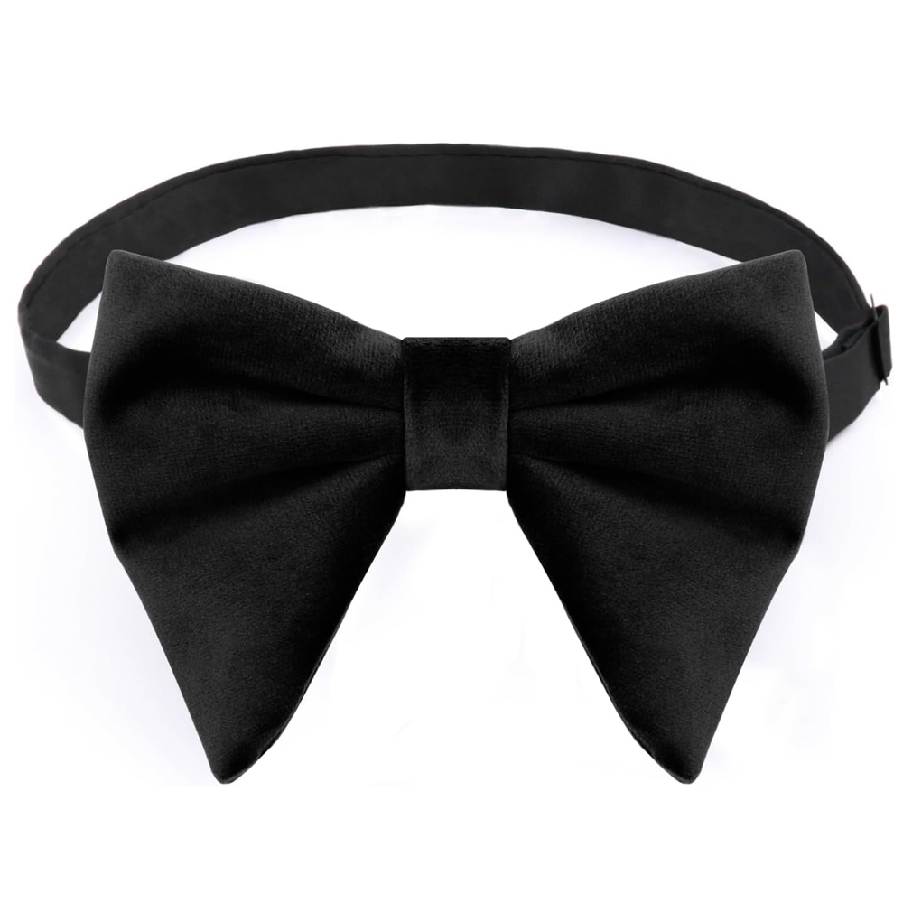 Bow Tie Pre Tied - ربطات عنق رجالية من المخمل، مربوطة