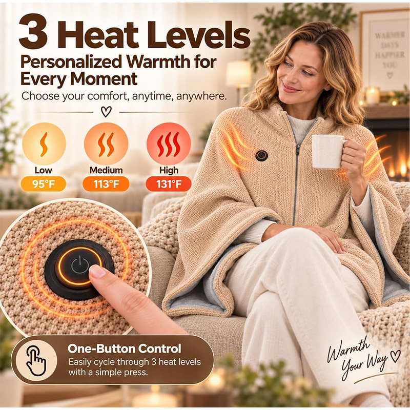 Woven Scarf Blanket - شال دافئ جديد للخريف والشتاء، بطانية