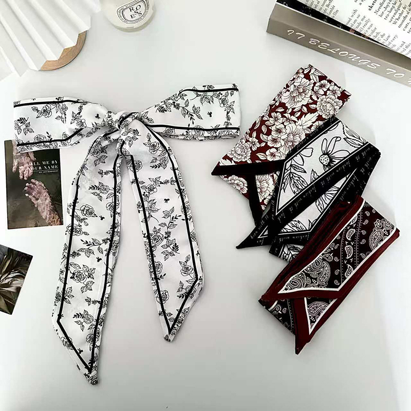 Face Scarf Mask - وشاح حريري نسائي فاخر وعصري، شريط
