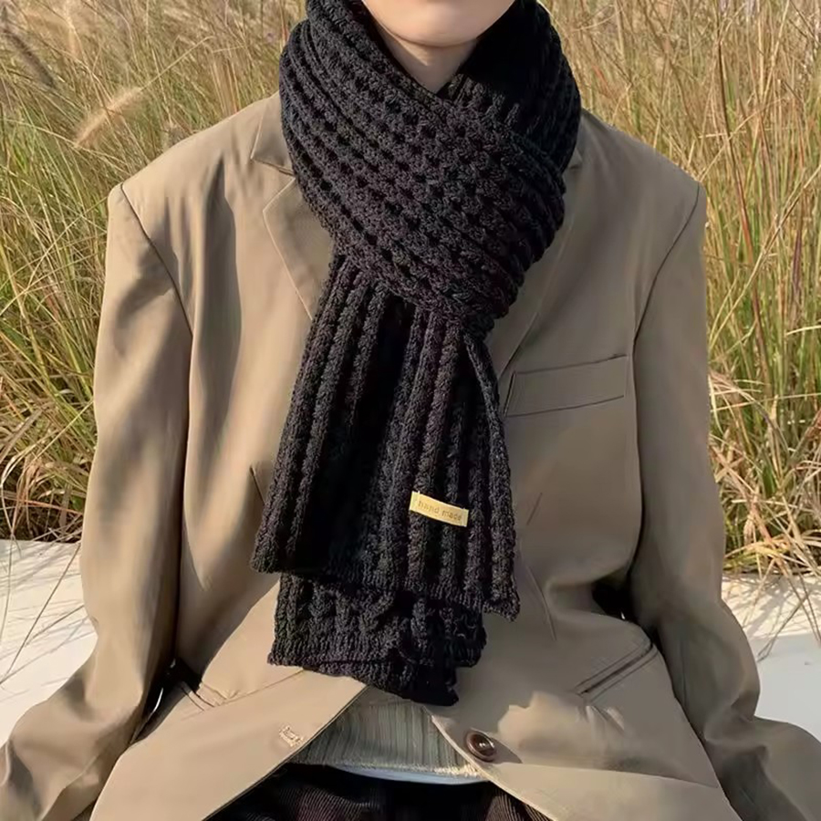 وشاح كشمير فاخر ناعم ومريح بتص - مراجعة Muffler Men Wool وسعره